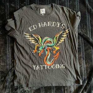 Edhardy shirt size xl with rhinestones